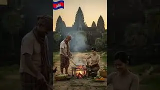 Couples BBQ Primitive at Angkor Wat of Cambodia #shorts