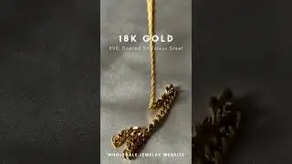 18k Gold PVD Coated Stainless Steel Curb Chain Necklace | Wholesale Jewelry Website
