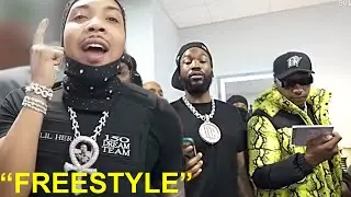 G Herbo, Meek Mill, Rob49 & Gille Da Kid Go CRAZY Freestyling 🔥🔥