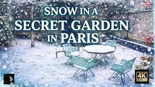 Snow in a Parisian secret spot - 3 hours - 4K