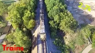 CHASING TRAINS Drone Video!!! In 2.7k   DJI Phantom