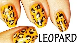 Easiest way of creating leopard nails