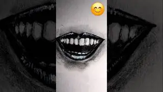 Pencil Drawing Tutorial/ How To Draw Smile Lips#youtubeshorts #shots #drawing