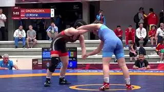 1/8 WW - 50 kg: A. GIAGTZOGLOU (GRE) v. M. LEORDA (MDA)