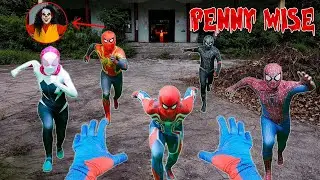 5 Spider-Man Charge Forward as Pennywise Lurks Behind the Ruins (Action POV)