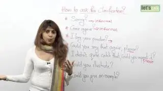 Learn English &ndash; English Phrases to ask for clarification Free English Lessons