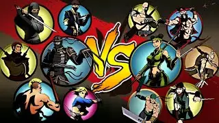 Shadow Fight 2 Lynx and Bodyguards vs Wasp and Bodyguards