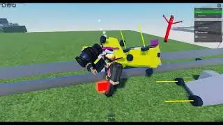 chaos in cart ride around a used battery
