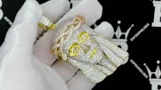 3 Tone Large 3D Pave Jesus Piece VVS CZ Hip Hop Iced Out Pendant | Bling Bling Jewelry