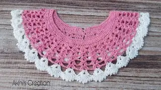 #53 একদম সহজ কুশিকাটার গলা / very easy crochet collar