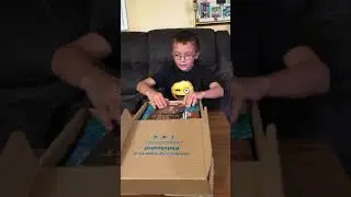 Zachary unboxing his first Bitsbox coding app subscription