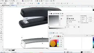 Vector image time lapse of Stapler in Corel Draw