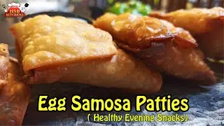Crispy Egg Vegetable Pockets Samosa | Egg Samosa Patties Recipe | Healthy Evening Snacks Recipes