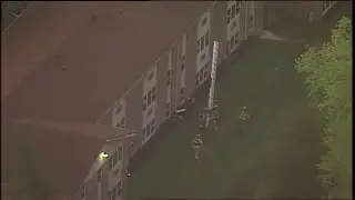 Chopper 9 footage over Loveland apartment fire