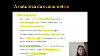 Aula 1 - Introdução à Econometria