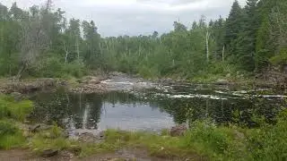 Downstream view from the pool below Hidden Falls on the Temperance River.