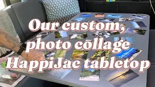 Our custom, photo collage, HappiJac tabletop