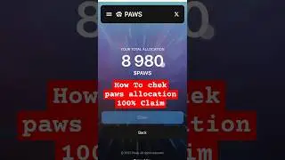 How to check $Paws allocation #pawsallocationchek #shoes #cryptoshorts #ytshorts #alamcryptotv