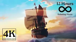 JOURNEY TO THE GRAND LINE⚓: Thousand Sunny 4K Live Wallpaper | One Piece Epic Ocean Ambience