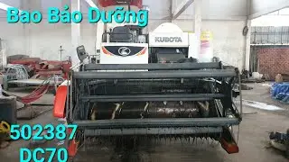 Test M&aacute;y Gặt L&uacute;a Kubota DC-70 (502387) Bao bảo dưỡng.