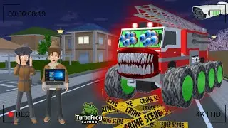 CAUGHT ON CCTV MONSTER FIRE TRUCK HAUNTED YUTA MIO😱SAKURA SCHOOL SIMULATOR
