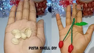 How to make keyring with pista shell / pista shell craft / diy / sandhya prabha creation