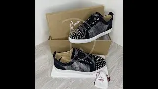 Christian Louboutin 'Black;Silver' Junior Spikes Orlato Flat (41.5) - #QD0379