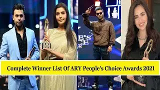Complete Winner List Of ARY People's Choice Awards 2021
