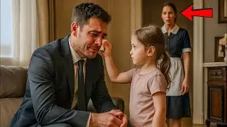 NINGUÉM FALAVA COM O MILIONÁRIO… ATÉ QUE A FILHA DA FAXINEIRA ENXUGOU SUAS LÁGRIMAS SEM DIZER NADA!