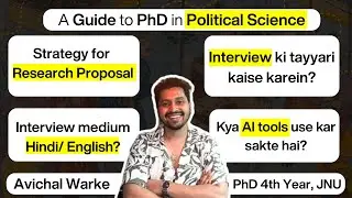 JNU PhD Admissions 2025 | Political Science | A complete Guide to PhD| Avichal Warke |