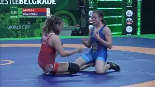1/4 WW - 55 kg: A. WENDLE (GER) v. M. DRAGUTAN (MDA)