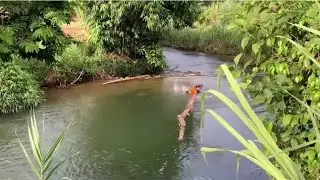 Strong Girl Working Alone | River Wood Collection💪