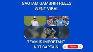 gautam gambhir old videos went viral now || sahi team chahiye captaincy important nehi hai|| story