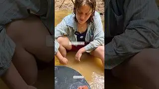 Ngajarin Bule cantik mendulang emas disungai