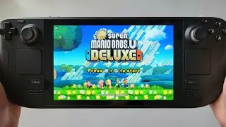 Steam Deck - Super Mario Bros. U Deluxe Gameplay - Yuzu Emulator