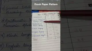 Dsssb paper pattern #dsssb #dsssbpaper1 #teachingexams #youtubeshorts #trending