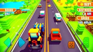 Blocky highway gameplay ||   car gameplay || gaming video || #video