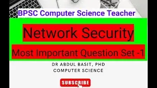 BPSC Computer Science Teacher | Network security Set - 1 | Most Important Question | #bpscteacher