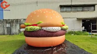 Giant Inflatable Hamburger Model Ball for Advertising, Custom Inflatable Hamburger Replicas Balloon