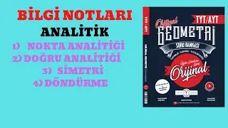 Analitik Geometri Bilgi Notları #43 dakikada analitik