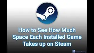 How to See How Much Space Each Installed Game Takes up on Steam