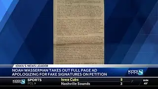 Former campaign manager buys full-page ad for apology