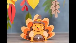 Happy Turkey Thanksgiving Candy Holder I Gift Box Cut File I SVG I tutorial - half ball