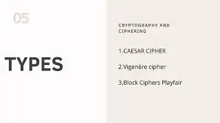 Cryptography and Ciphering