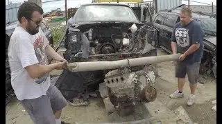 Pulling a Junkyard LS engine by HAND | $190 L33 5.3 LS for the Sh!thorse