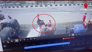 Chain snatching incident recorded in CCTV at Jammu Bus Stand