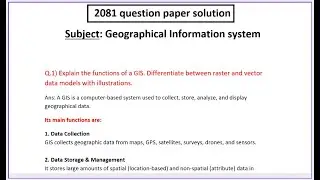 GIS Functions Explained | Raster vs Vector Data Models | Easy BSc.CSIT GIS Notes in Nepali