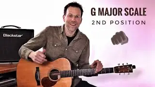 G major scale 2nd position guitar lesson