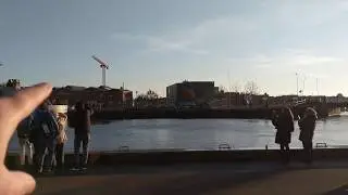 40 Year Anniversary F-16 Formation Flyby, K&oslash;ge Harbor 17.01.2020 in 4K