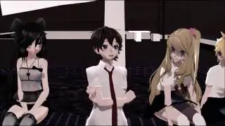 (MMD X FNAFHS)-No amo a Golden!!!(Freddy x Golden)-Ainat Miku
